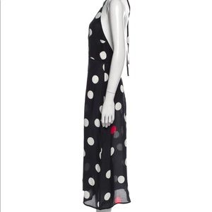 Realization POLKA DOT, backless, silk dress